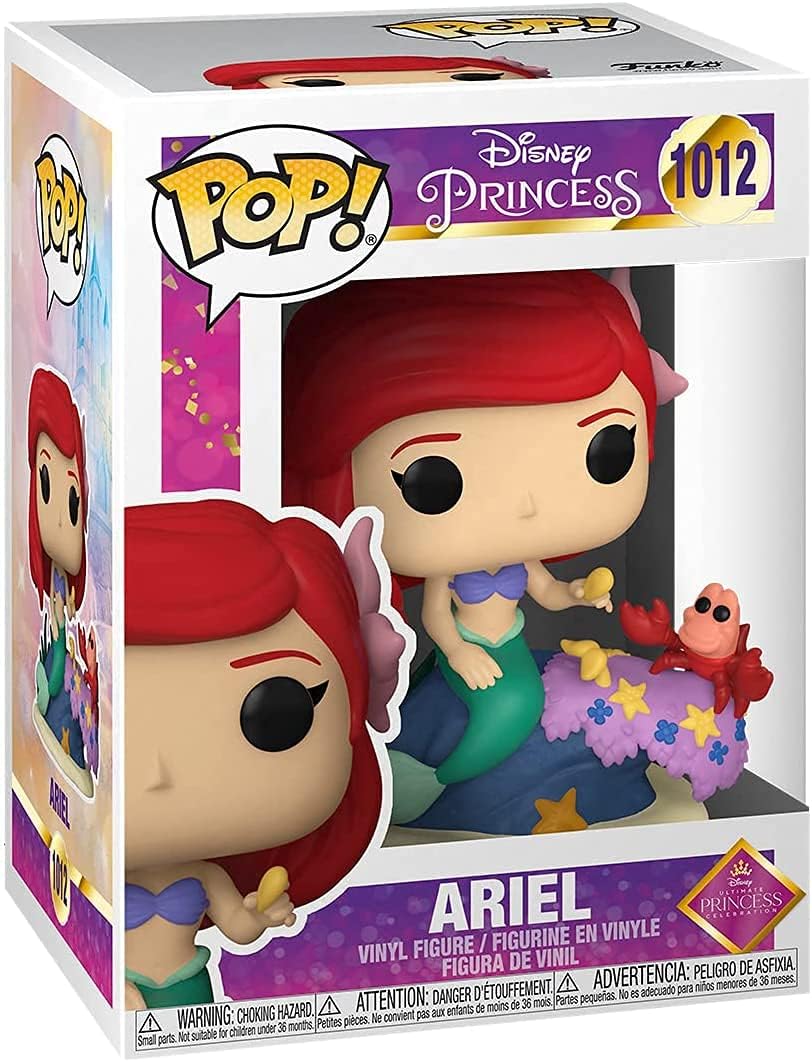 POP Disney Ultimate Princess: The Little Mermaid - Ariel Funko Vinyl Figure (Bundled with Compatible Box Protector Case), Multicolored, 3.75 inches