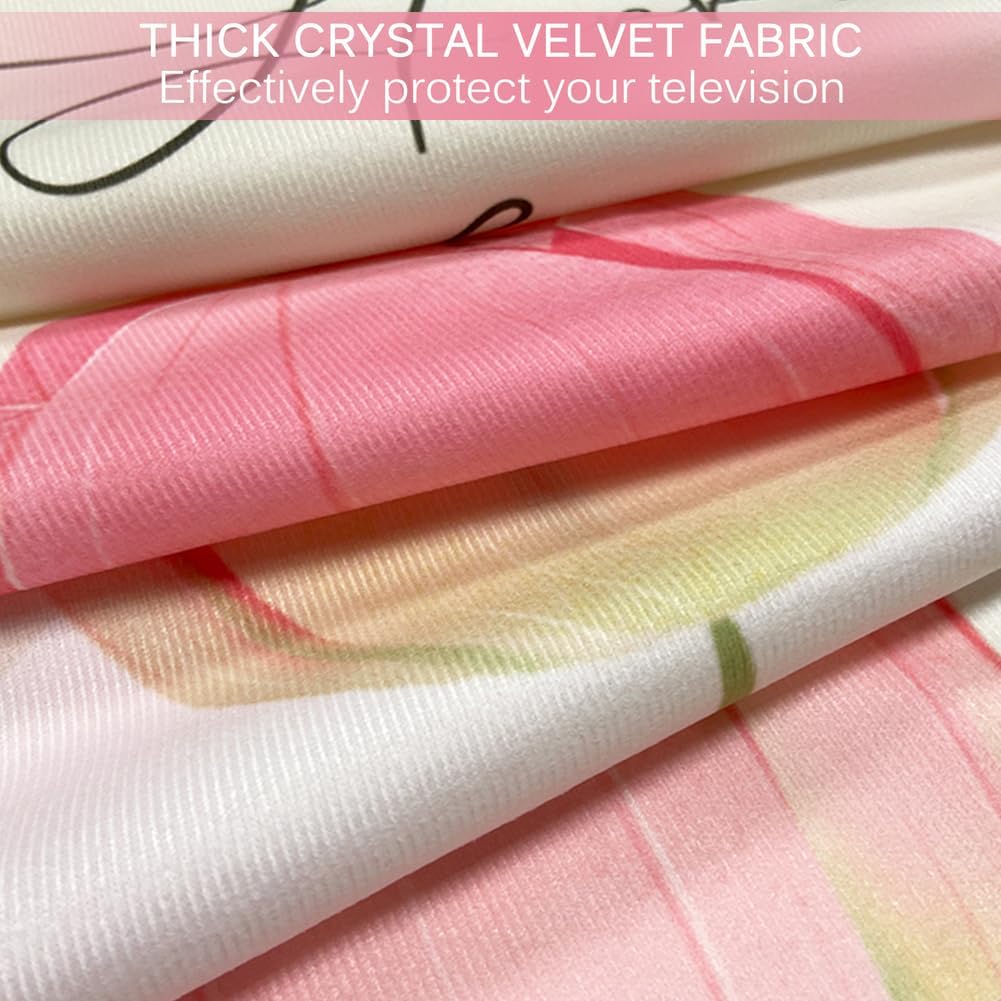 E,42in, TV Protector Cover Desktop Computer Dust Cover Protector Soft Computer Cover Dustproof TV/PC Display Protector Screen Cover Indoor Living Room Decoration Washable