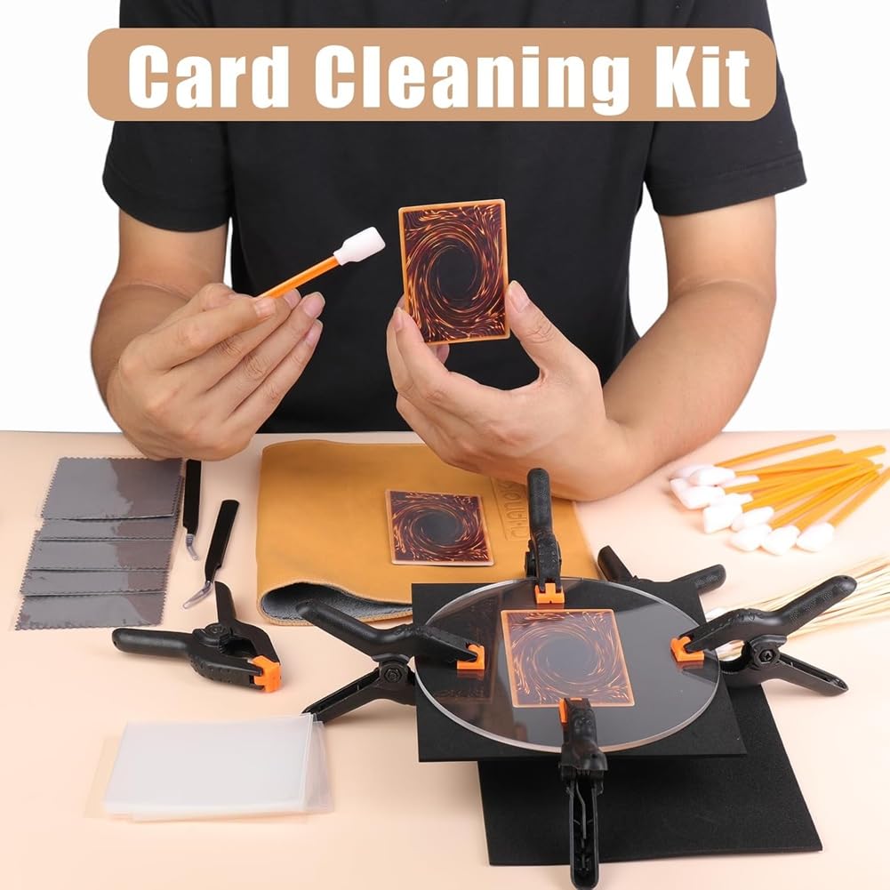 Kit per La Pulizia Delle Carte, Kit per La Pulizia Delle Carte Collezionabili e Kit per L'Appiattimento Delle Carte Sportive, Strumento per La Cura e La Riparazione per Collezionisti di Cart
