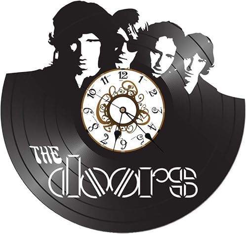 Reloj de disco de vinilo - Puertas inspiradas