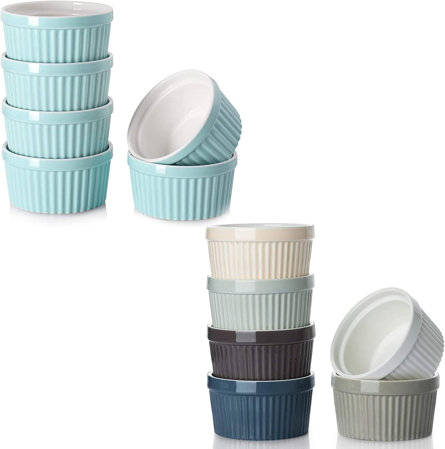 DOWAN Ramekins 4 oz Oven Safe Creme Brulee Ramekins for