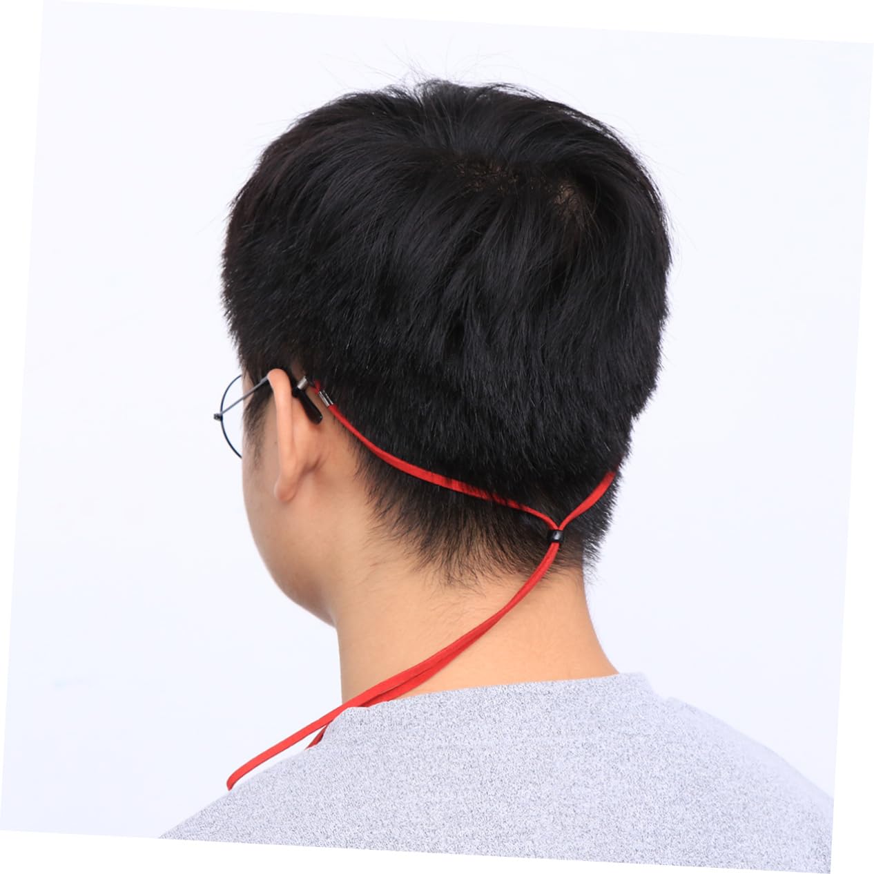 FRCOLOR Leather Eyeglass Retainer Non Slip Glasses Cord for Women and Men Lightweight Strap Red Stylish and Eyewear Holder for Everyday Use