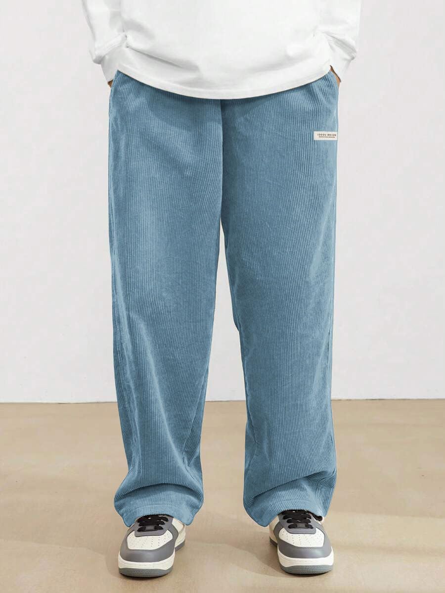 ZAFUL Men's Corduroy Straight Leg Loose Fit Casual Pants - Image 4