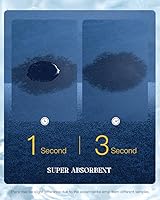 Vista 60 de MontVoo - Tapete de baño con base de goma, antideslizante, de secado rápido, absorbente, fina, para debajo de la puerta, de gamuza sintética