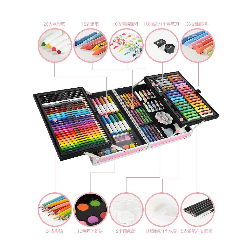 Scatola con Set di pennelli per Pittura, Regalo per pennarelli acquerellabili per Scuola elementare, Set di pennelli per Pittura(