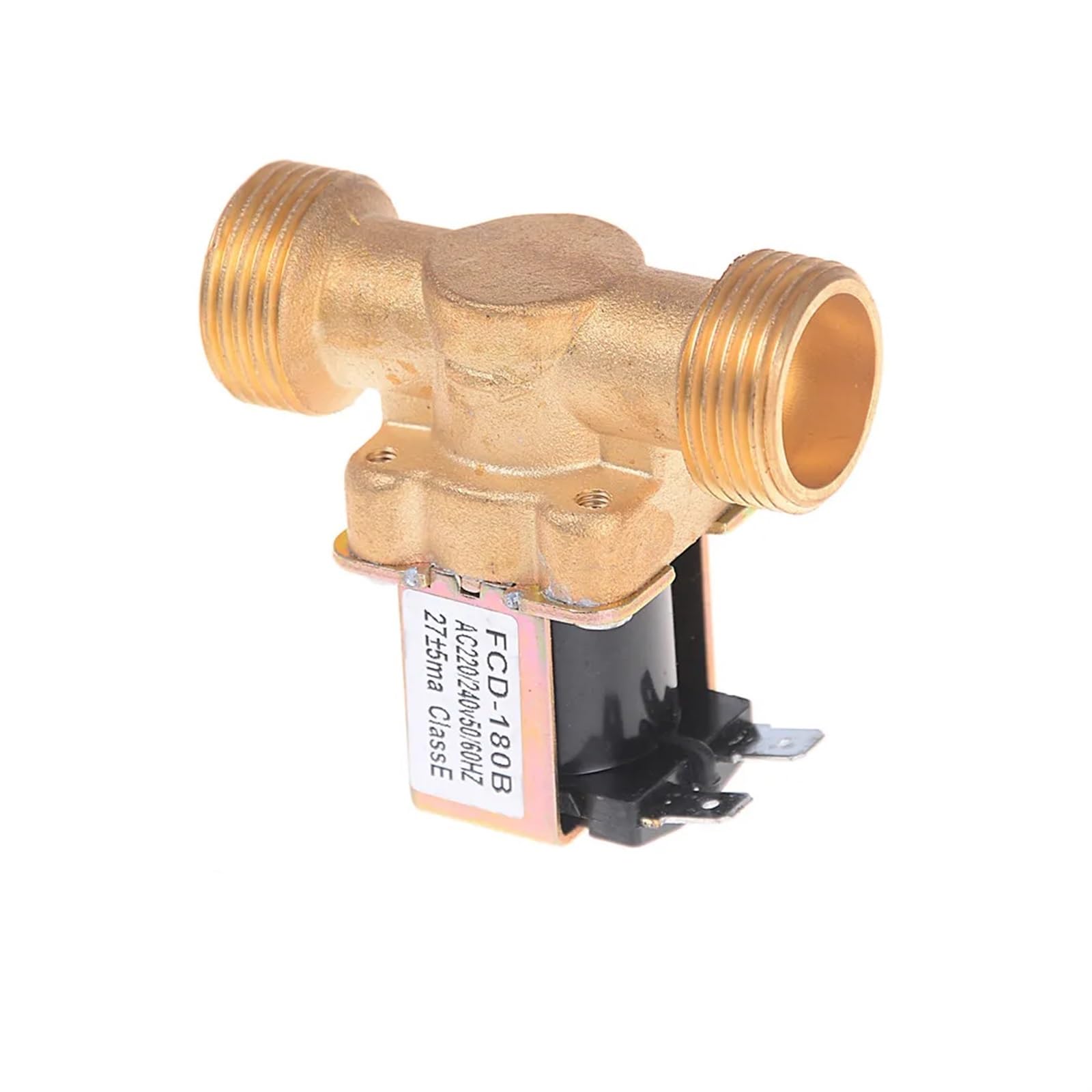 VSPPJYFG Brass Electric Solenoid Valve N/C 12v 220v G3/4'' Water Air Inlet Flow Switch for Solar Water Heater Valve 2-Way 2-Position(AC 220V)