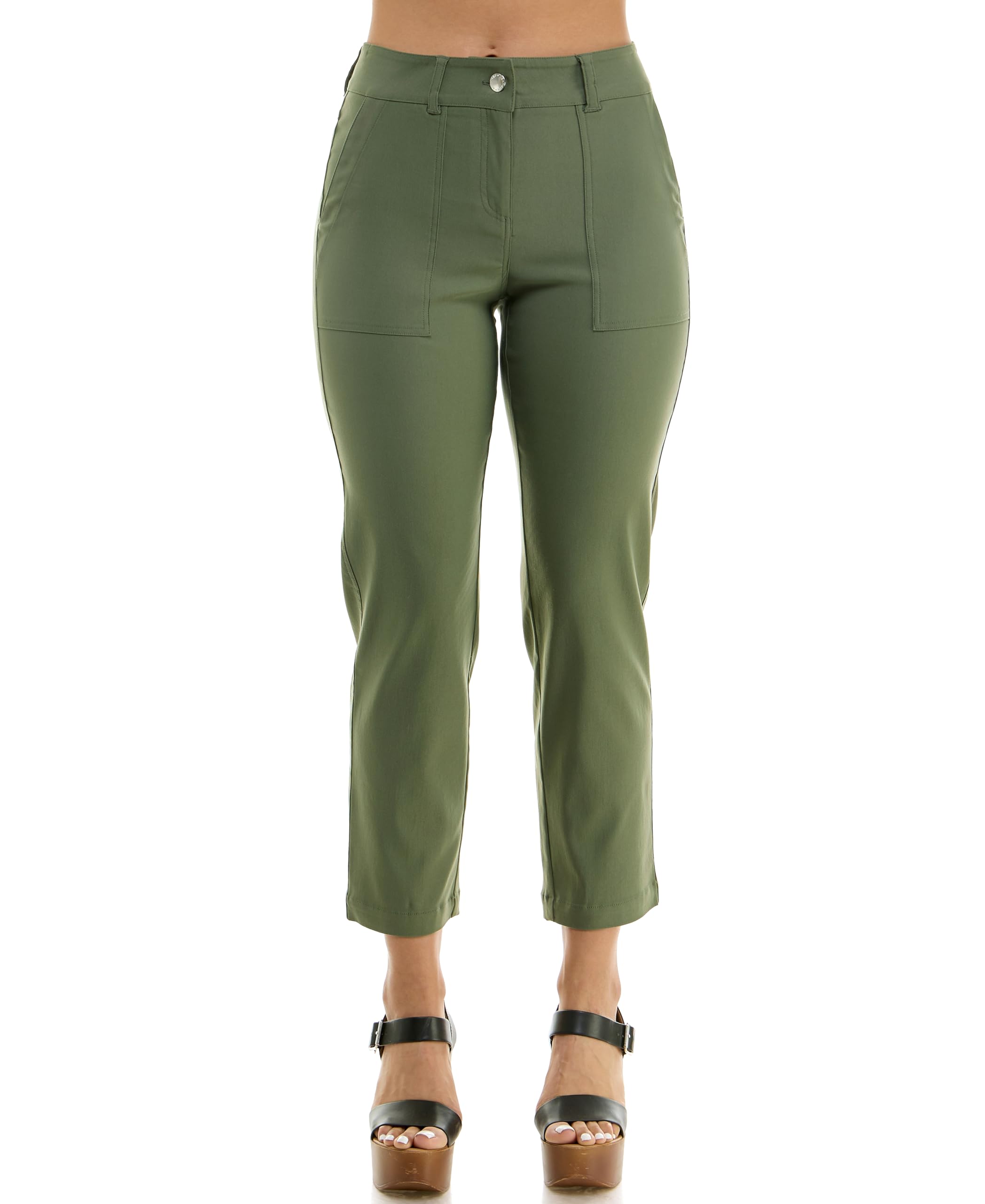 Nanette Nanette Lepore Womens Fly Front Boot Cut Freedom Stretch Pant with Functional Deep Stitch Pockets Belt Loops