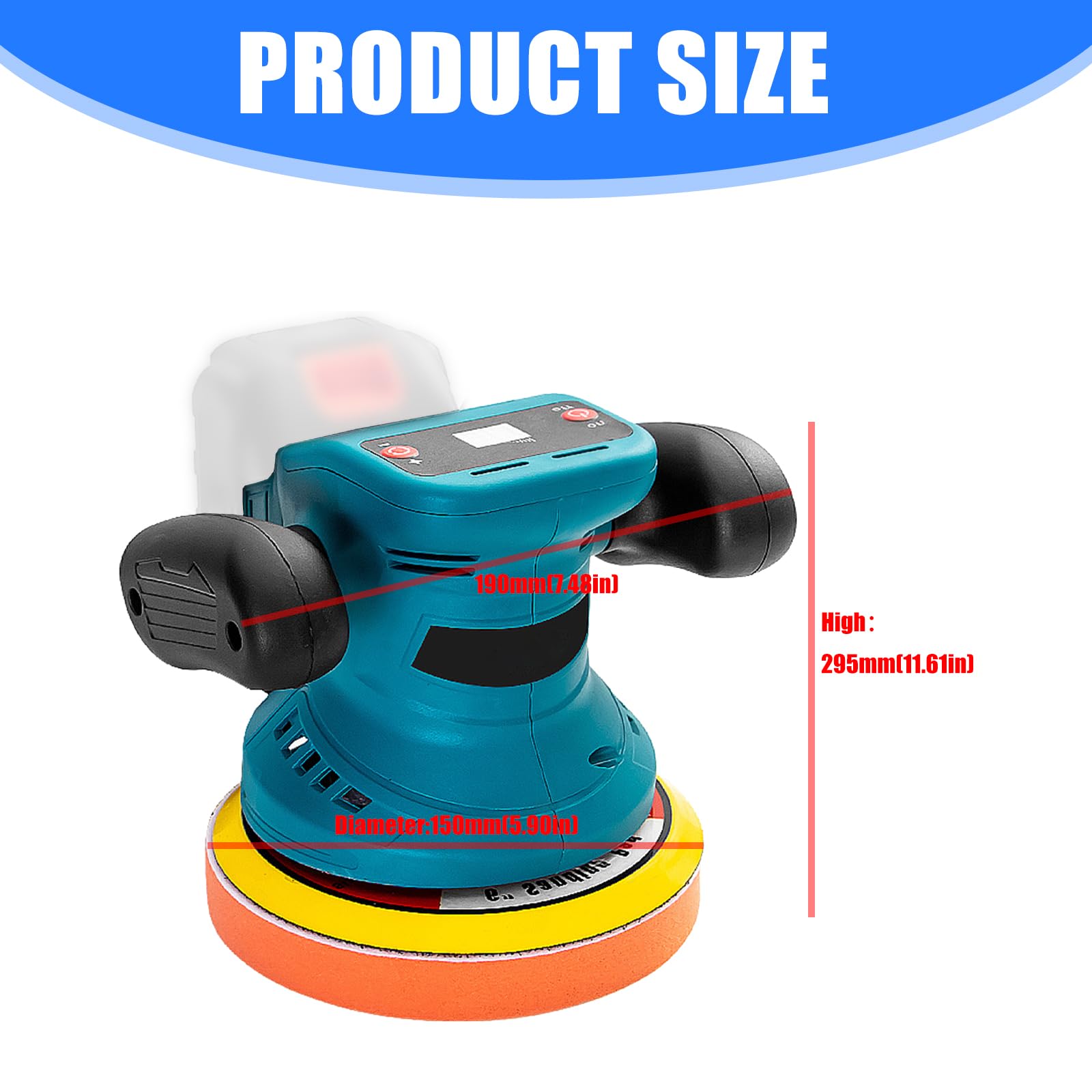 Máquina pulidora profesional para superficies de mármol automotrices, control de 3 velocidades, peso ligero, ergonómico, diseño ABS, máquina pulidora de coche