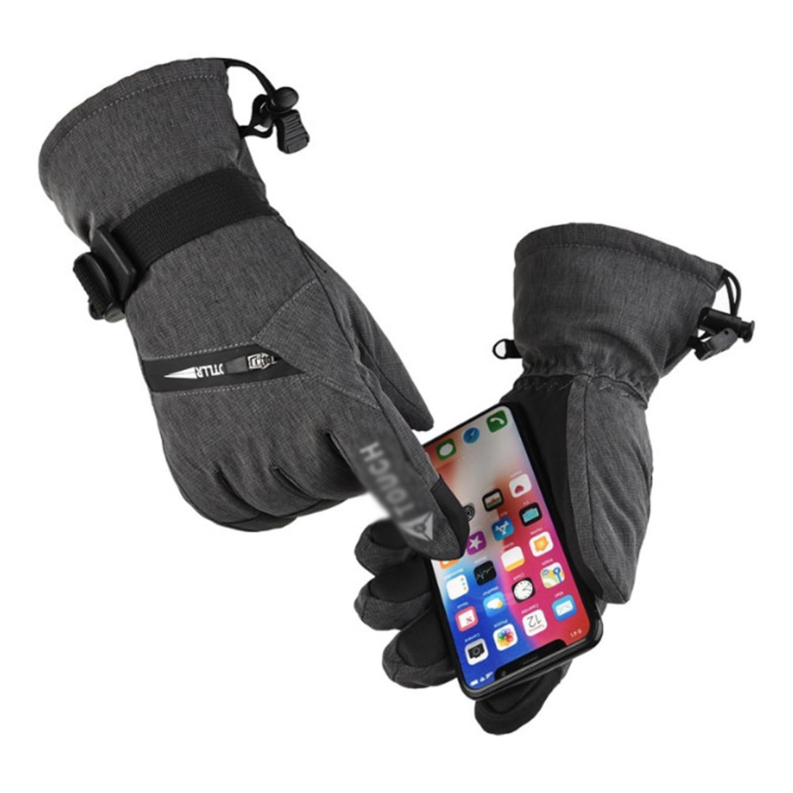 Guanti da Sci Touch Screen, Guanti da Sci da Escursionismo da Equitazione Antivento Caldi da Donna, Guanti Invernali da Donna per la Stagione Fredda