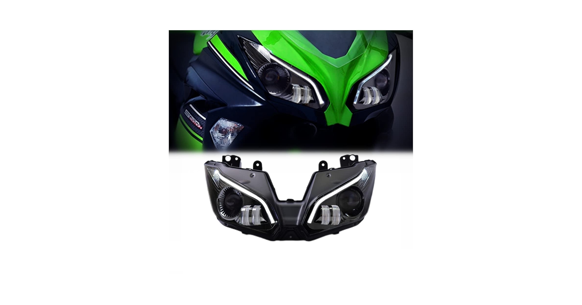 Amazon.com: KT Full LED Headlight Assembly for Kawasaki ZX6R