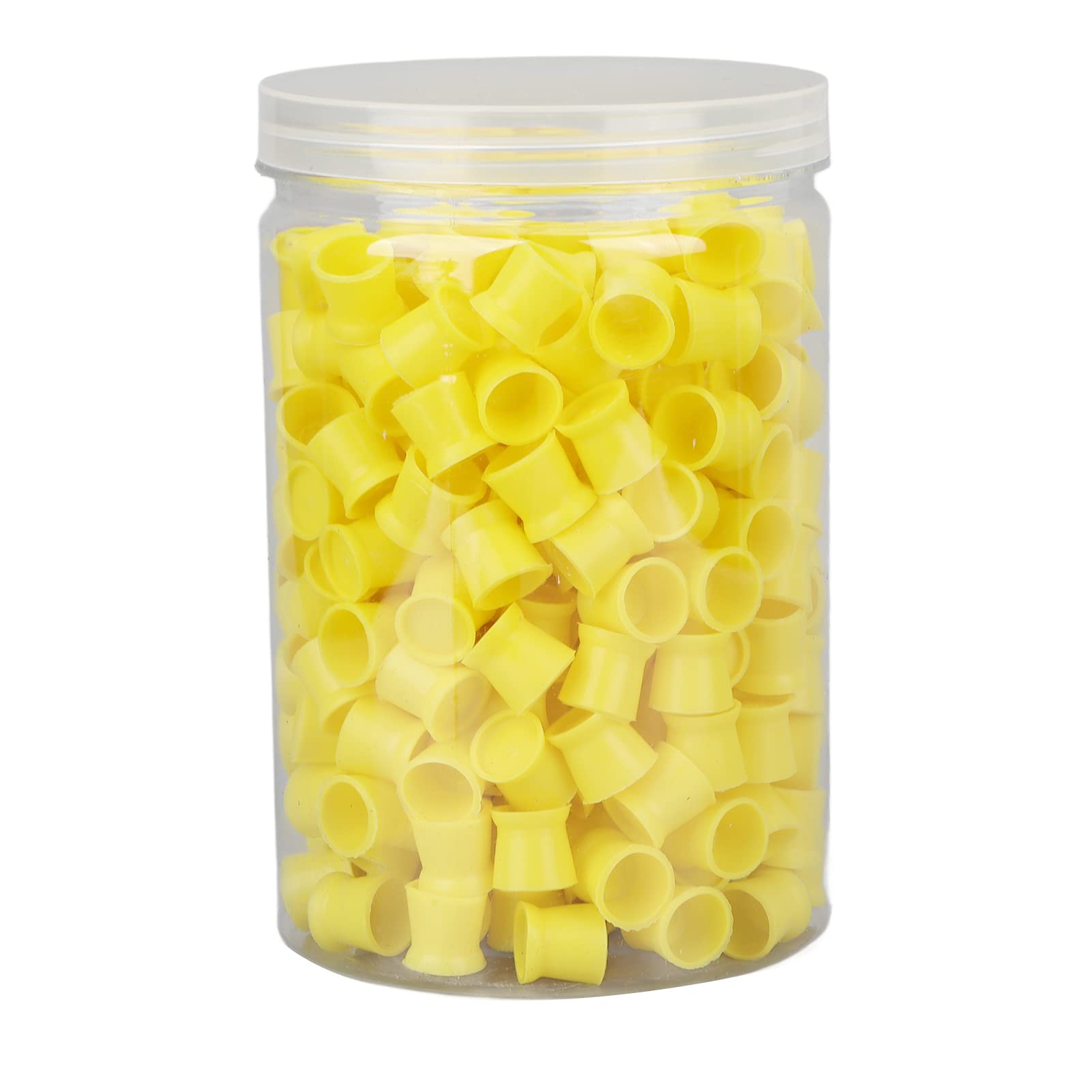 Ink Caps,300PCS Disposable Ink Cups Pigment Ink lidsfor Tattooing, Ink, Machines, Supplies, Kit(YELLOW)