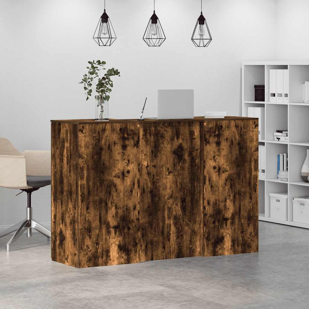 Reception - Banco di incenso, 155 x 50 x 103,5 cm, in legno con spazio di archiviazione, per ufficio, casa, ufficio, clinica, salone