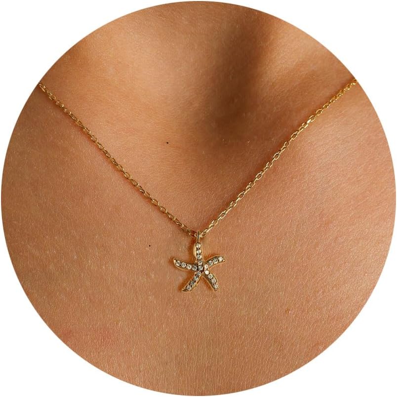 LLWOM Gold Necklace for Women-14k Gold Plated Infinity Necklace Star Of David Necklace Evil Eye Cross Pendants Heart Dainty Gold Necklace For Women