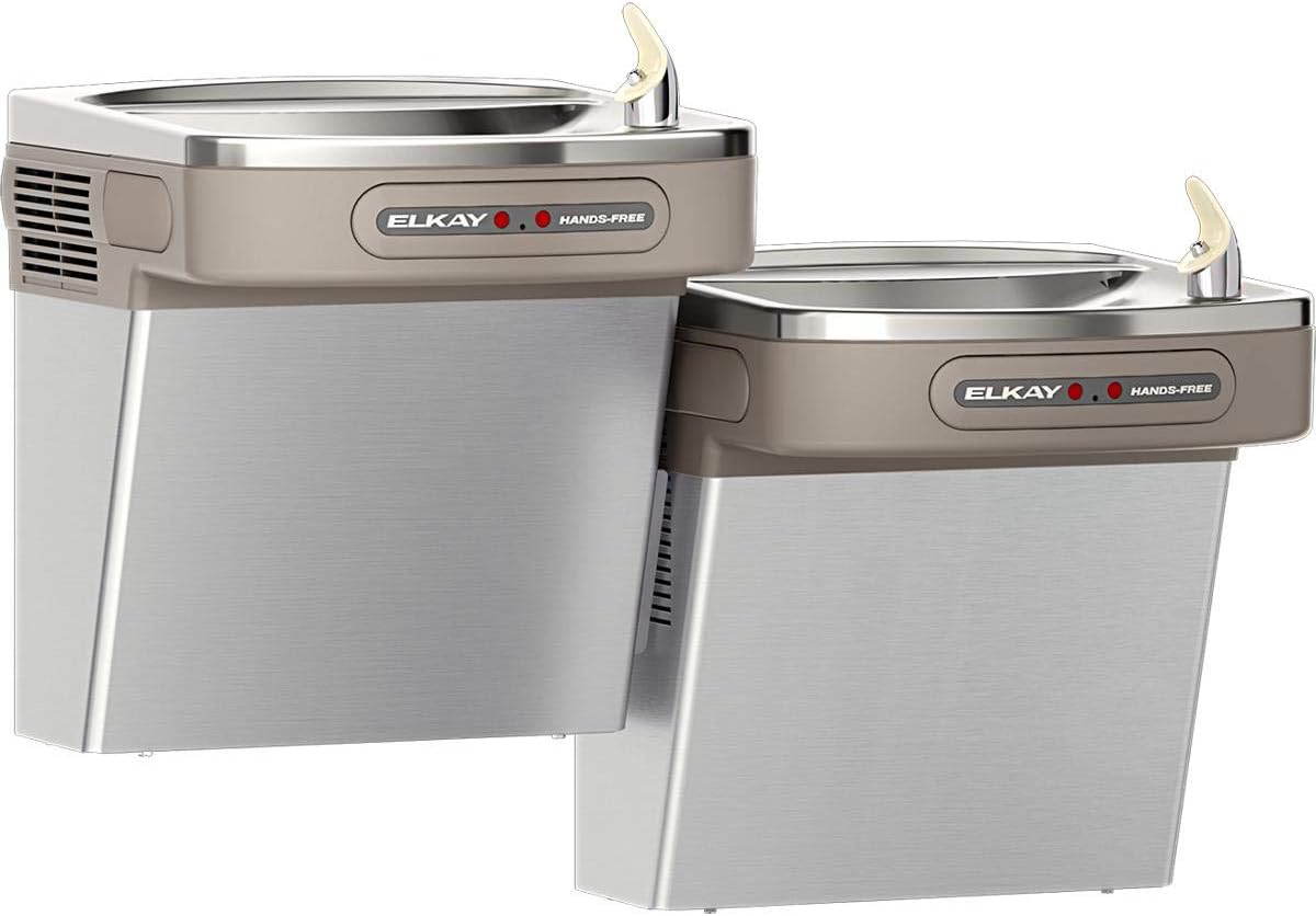 Elkay LZOOSTL8SC Bi-Level ADA Cooler Dual Hands Free Activation Refrigerated Stainless, Stainless Steel
