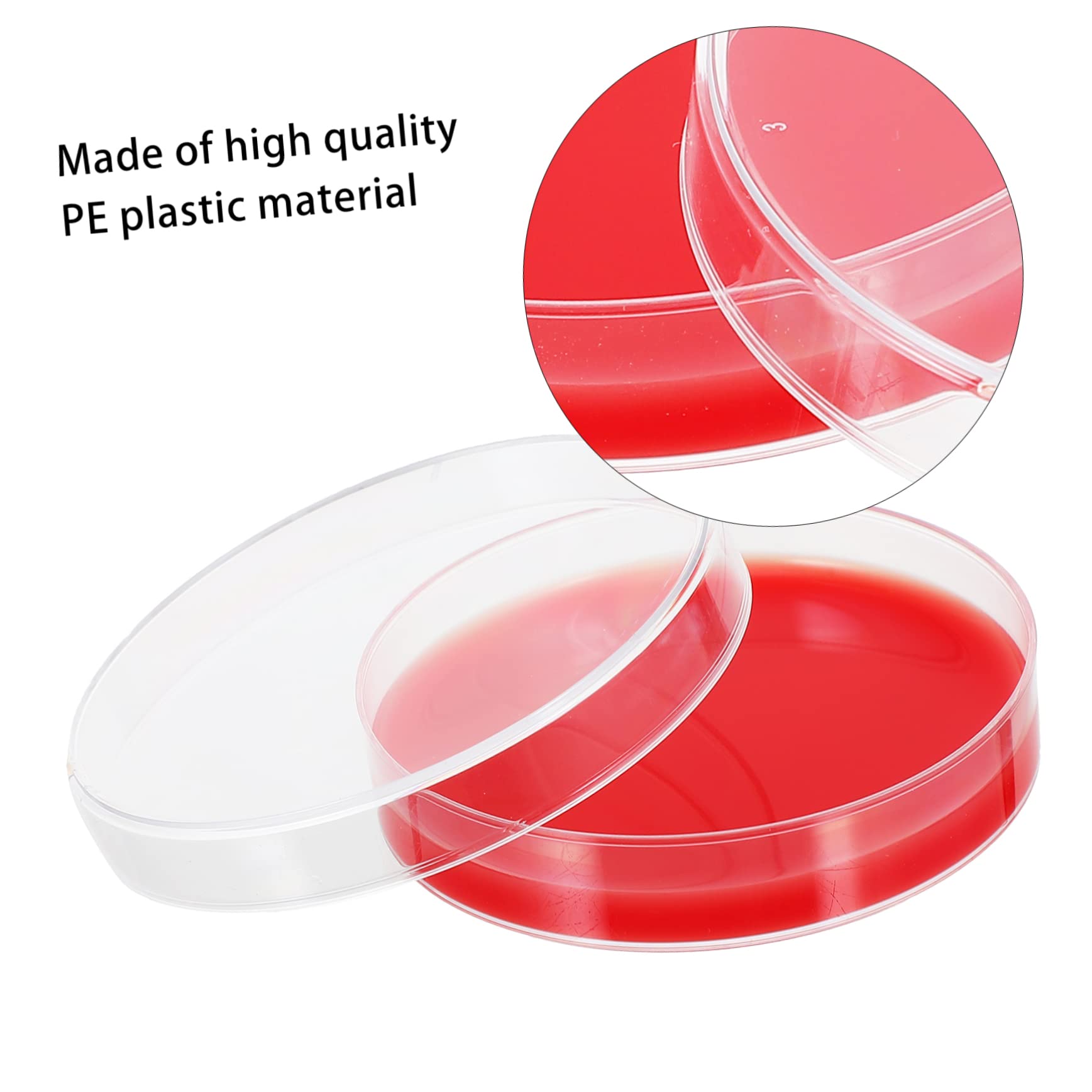 FUNOMOCYA 10pcs Agar Plate Petri Dishes with Agar Lab Petri Dishes Petri Dish with Agar Agar Plates Labs Agar Medium Petri Dish with Lid Labs Agar Plate Red or