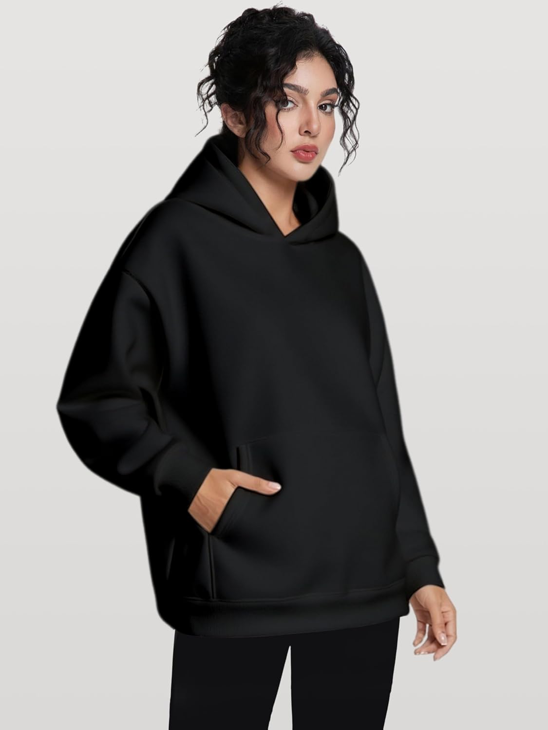 Womens Oversized Hoodies Fleece Hooded Sweatshirts Comfy Sweaters Loose Fit Pullover Fall Winter Clothes - Image 2