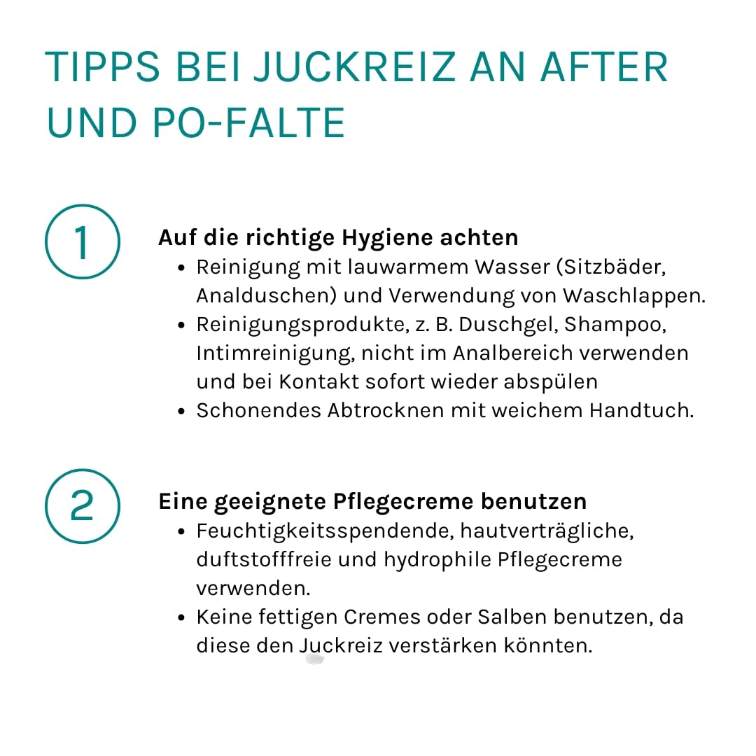 Basispflege 75ml bei Juckreiz an After und Po-Falte für die akute und dauerhafte tägliche Pflege