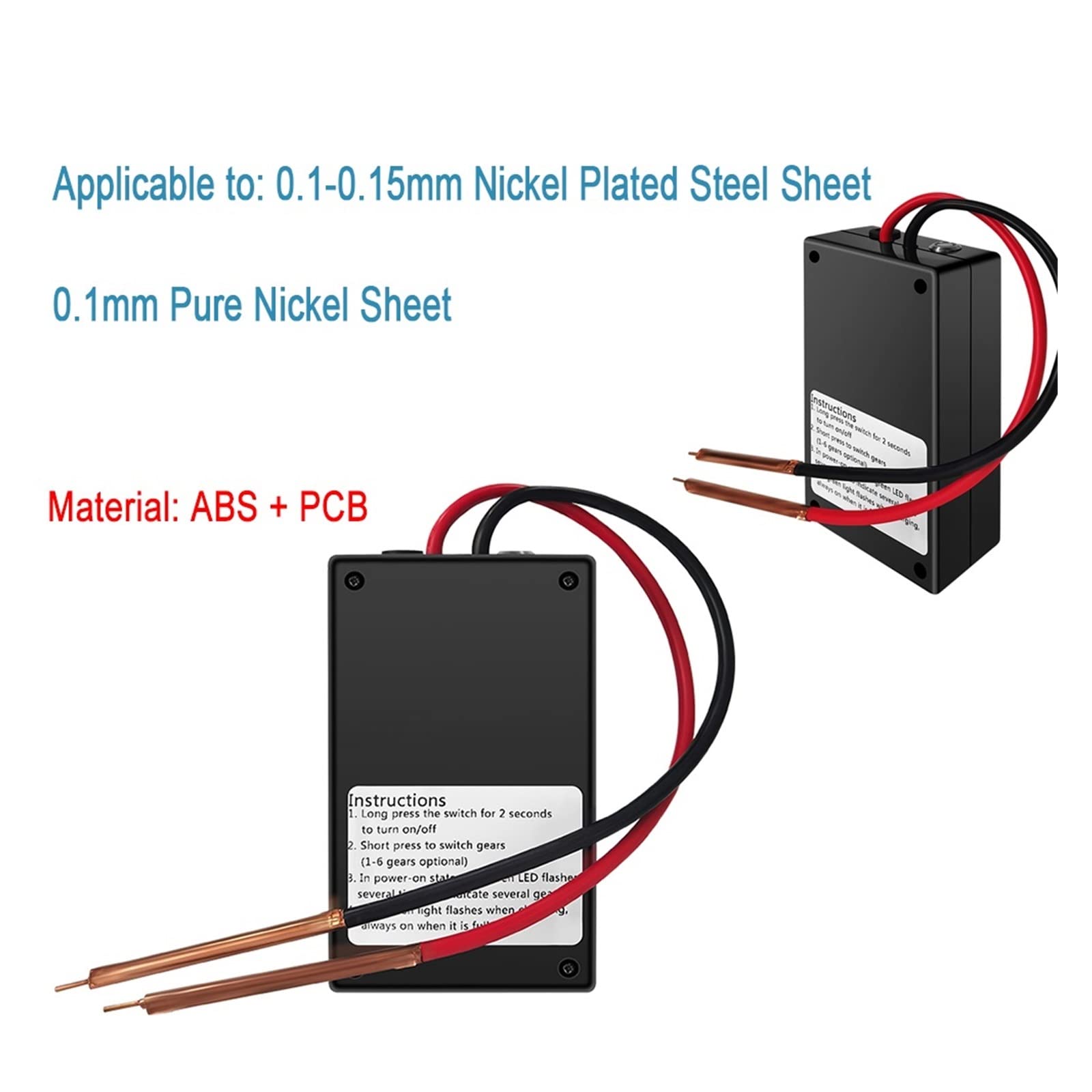 Soudeur par Points, Soudeuse Par Points 6 Vitesses Mini Soudage Réglable Portable 0. 15mm For 18650 Batterie Kit De Machines-outils