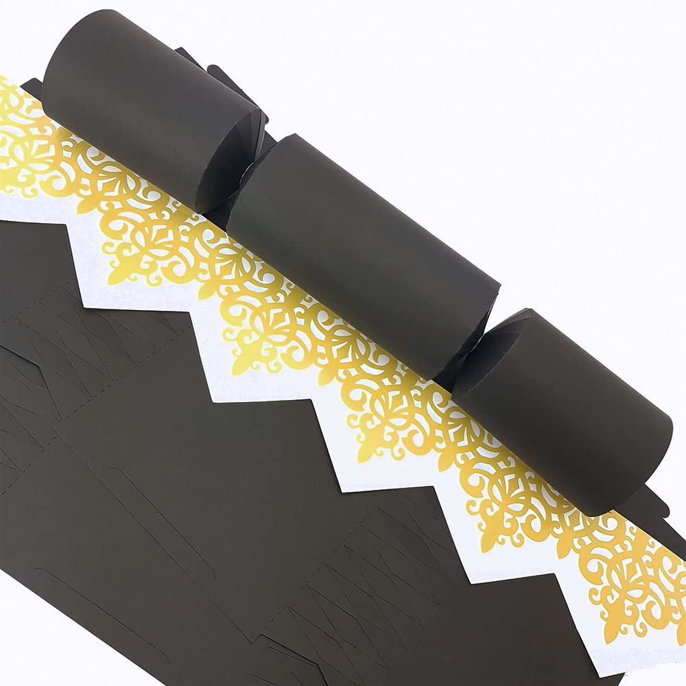 Bespoke by Crafty Capers Black | Craft Kit to Make 8 Large DIY Crackers | Eco Recyclable