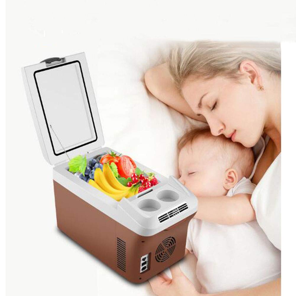 fridge Réfrigérateur De Camping en Plein Air, Mini Frigo électrique Portable 12v / 24v, avec Bandoulière et Cordon d'alimentation, Capacité de 15 litres
