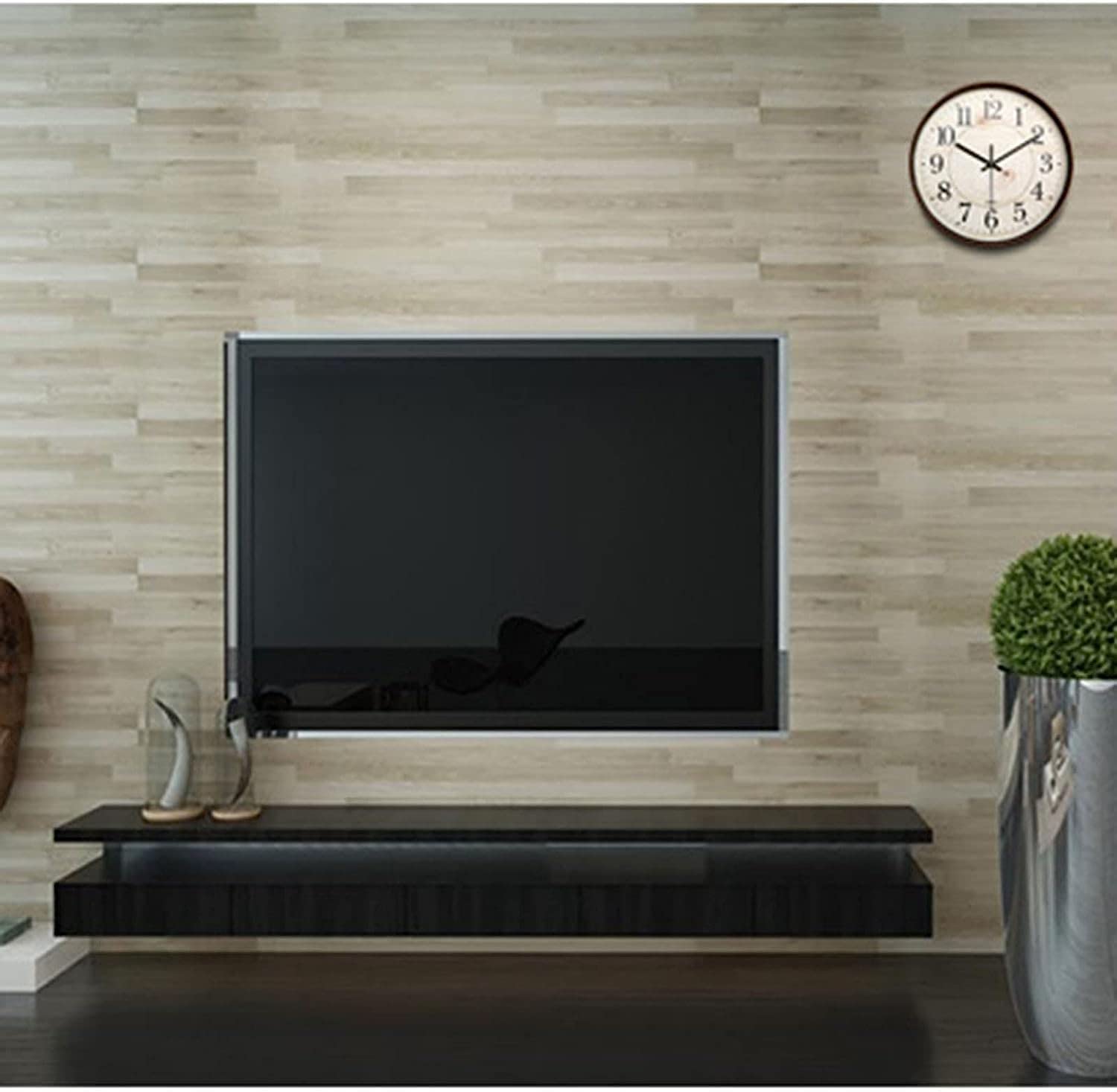 XJBTBA Horloge Murale intérieure extérieure, 12 Pouces, étanche à la poussière, sans tic-tac, Horloge à Quartz à Piles pour Cuisine/Salle de Bain/Douche/Piscine/terrasse/extérieur