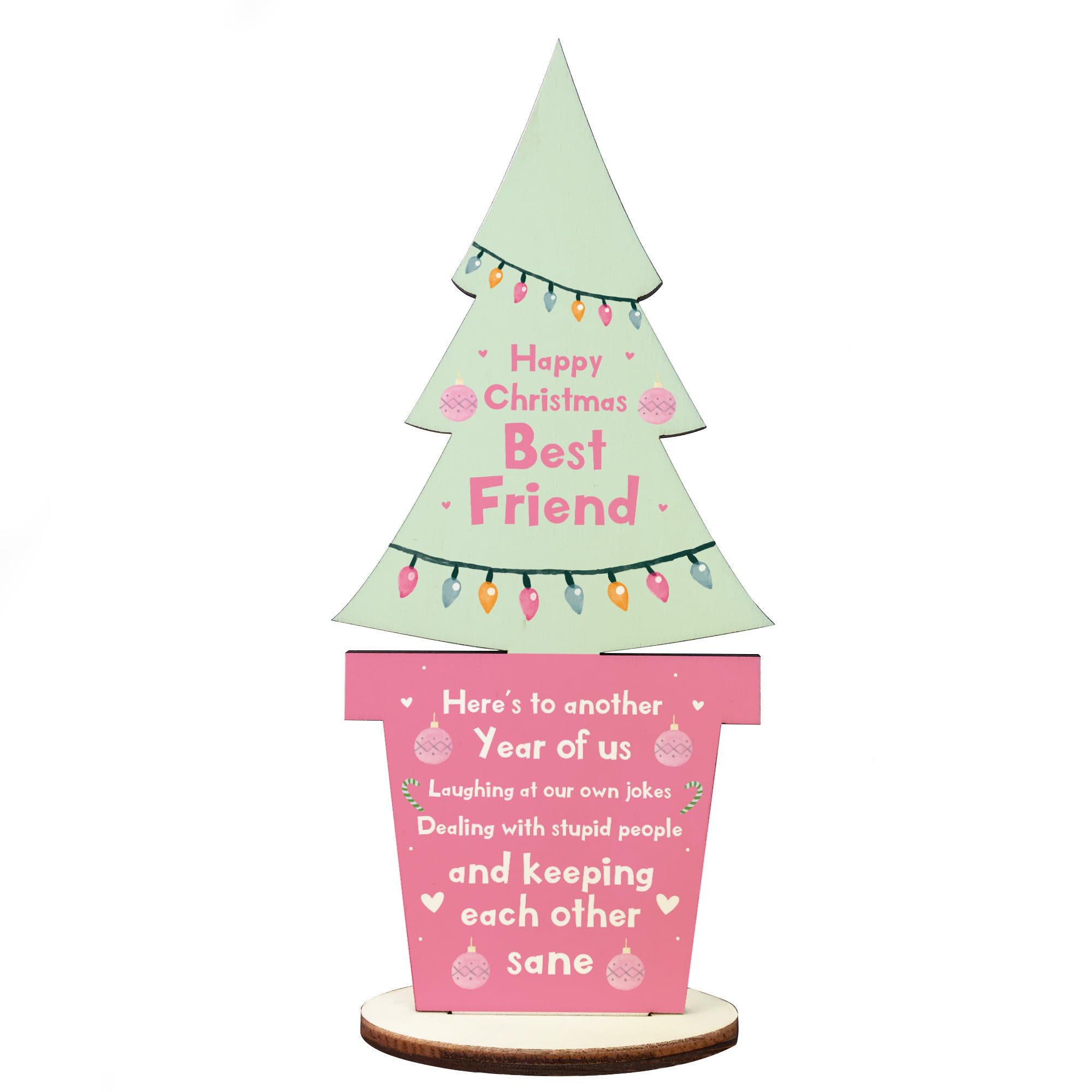 Christmas Wood Christmas Tree Decoration Friendship Gift Keepsake
