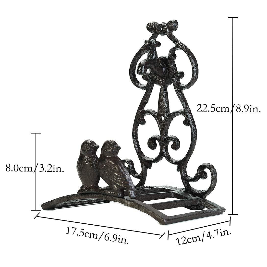 Sungmor Cast Iron Hose Reel, Heavy Duty Wall Mounted Garden Hose Holder, Vintage Style, 201 lbs Capacity