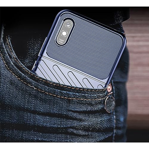 Image of Amazon Brand - Solimo Shockproof Mobile Cover Compatible with Mi Redmi 9A 4G / 9A Sport 4G / 9i 4G / 9i Sport 4G (360 Degree Protection | Protective Design | Anti-Scratch Tough Slim TPU Case), Blue