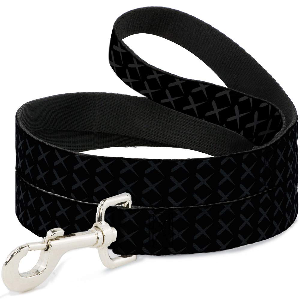 Laisse pour chien noire et grise 3,8 cm de large Buckle Down à chape plate pour balade