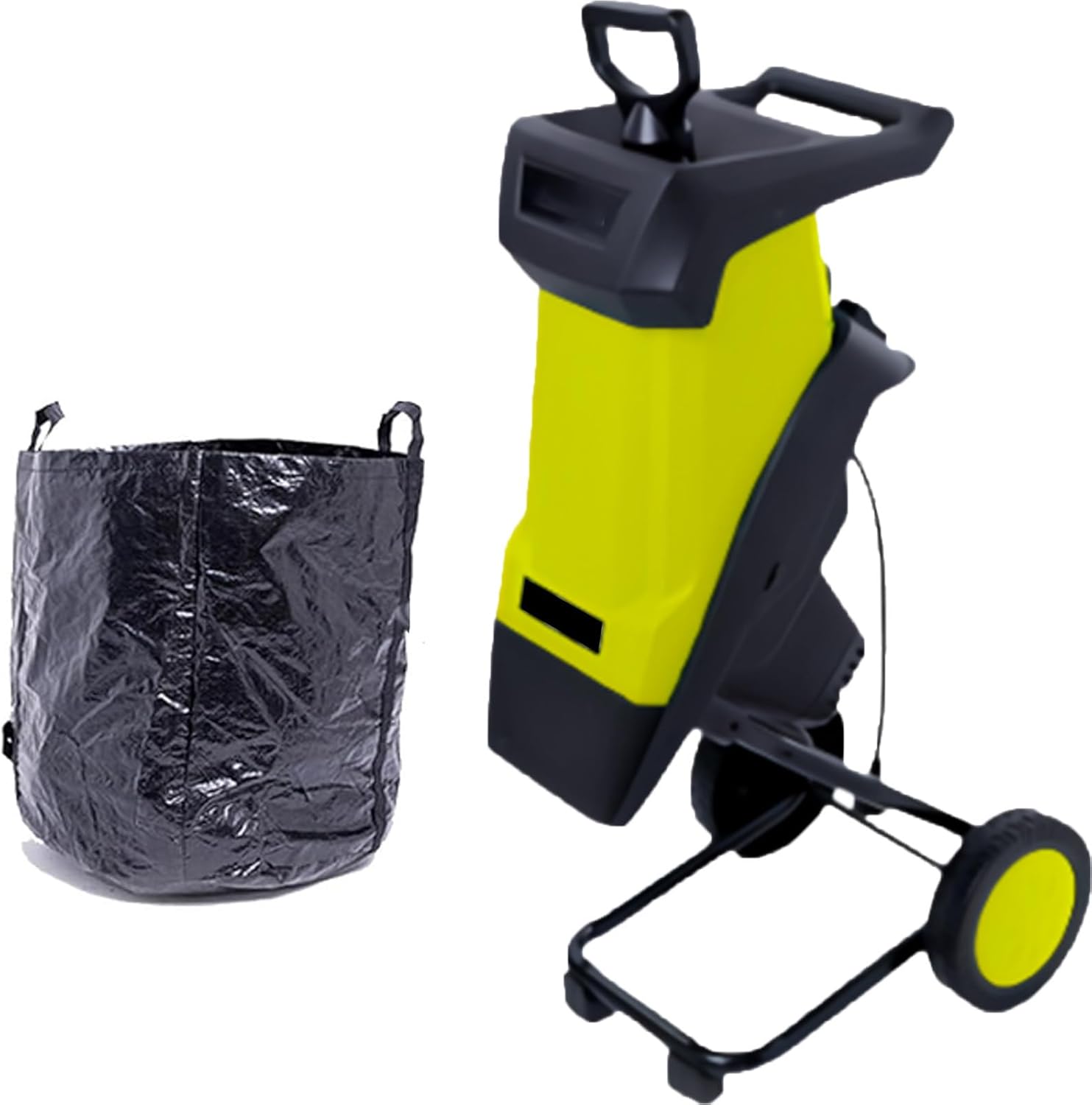 Automatic Wood Mulcher, 2400w Leaf Mulcher, Electric Garden Shredder & Wood Chipper, for Leaf Grinder Tree Shredder Yellow