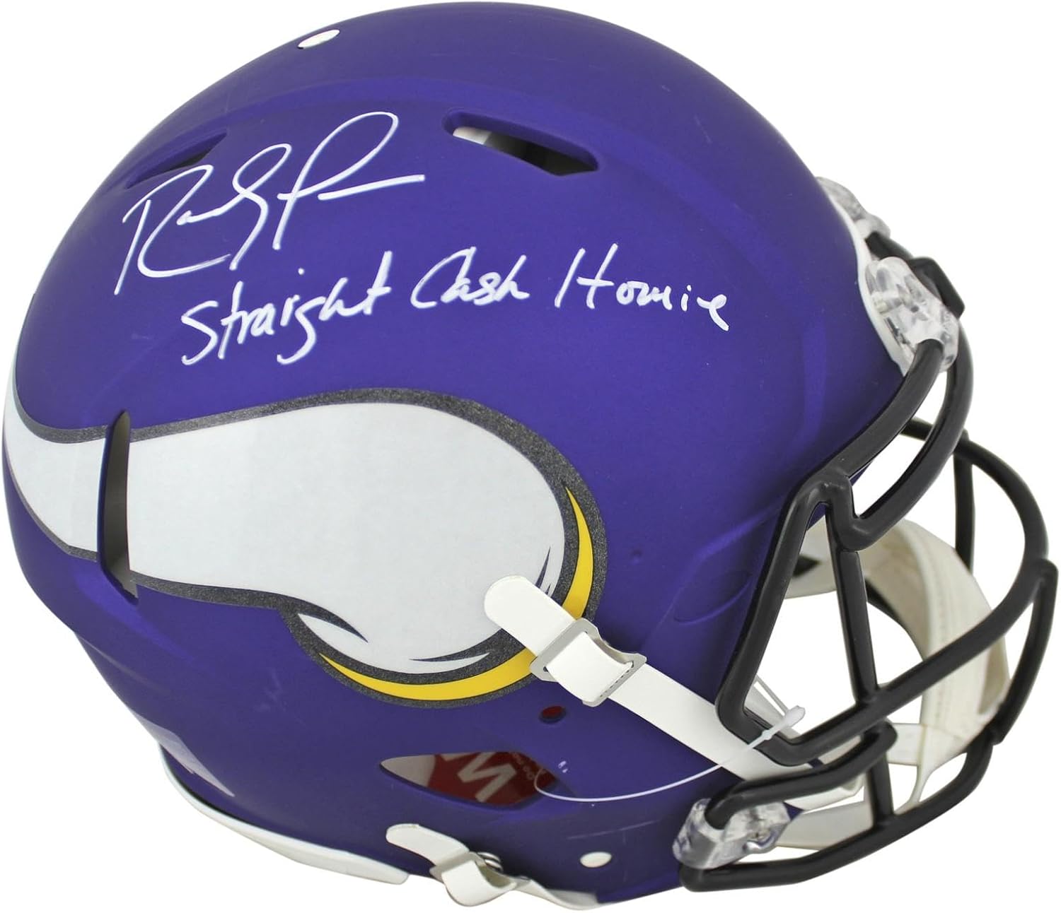 Vikings Randy Moss "Straight Cash Homie" Signed Proline F/S Speed Helmet BAS - Autographed NFL Helmets