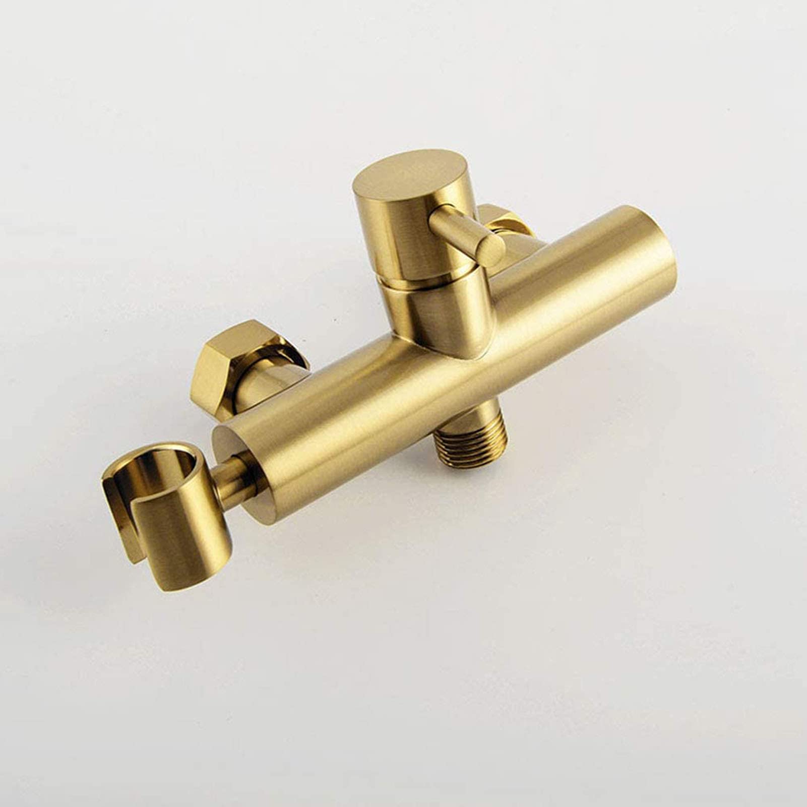 Pulverizador portátil para inodoro, bidé de mano de latón cepillado con manguera de 1,5 m, grifo de agua caliente montado en la pared, juego de ducha de bidé fácil de instalar para máxima comodidad