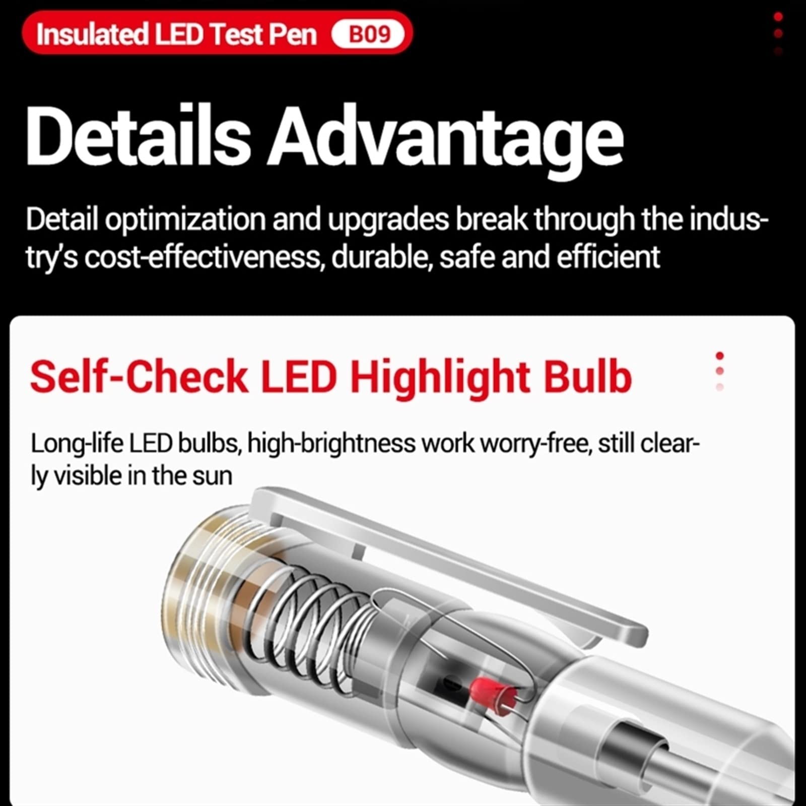 Stylo Testeur électrique Testeur Secteur Tournevis Testeur électrique Tournevis LED