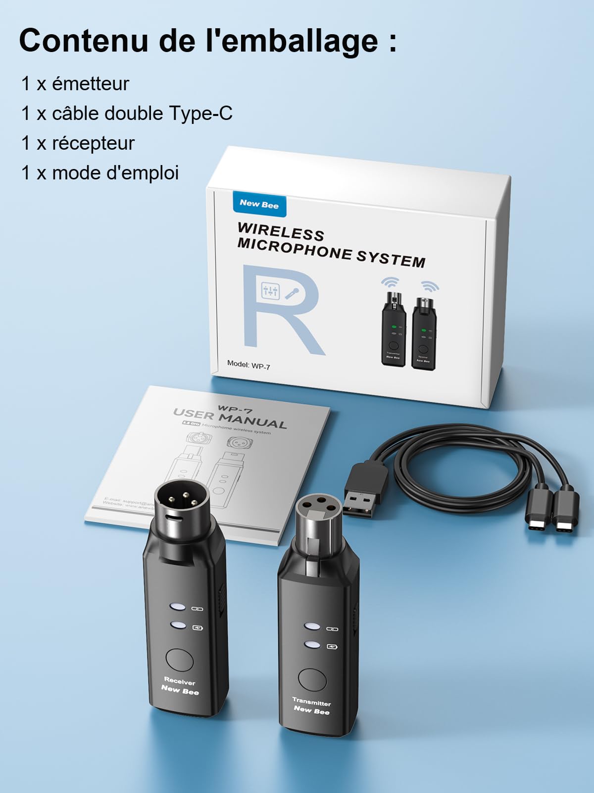 Émetteur et récepteur XLR sans fil
