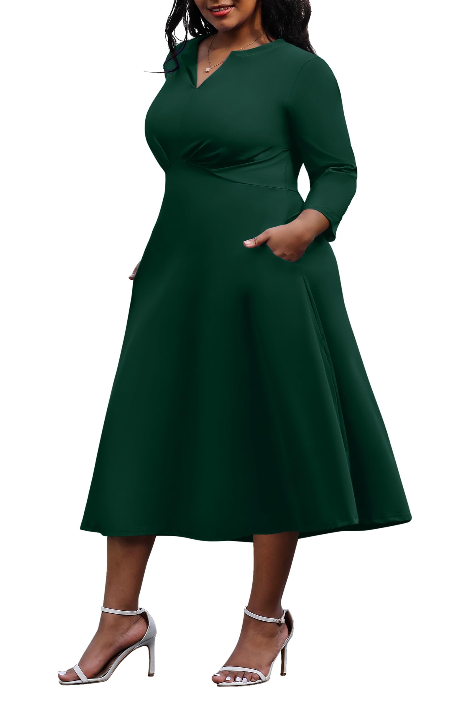 woman formal dresses Ever-Pretty V-Neckline Long Sleeve Chiffon Formal Summer Formal Wedding Guest Dress