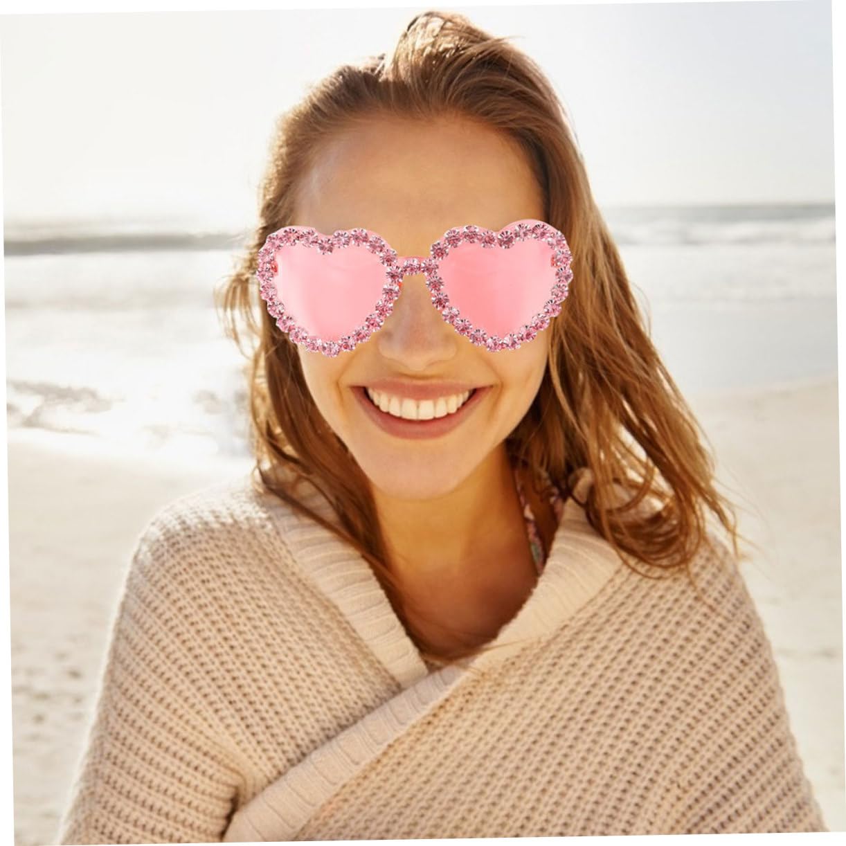 Didiseaon 2pezzi Occhiali Sole Montatura Occhiali Rosa Per Accessori Per Travestimenti e Feste