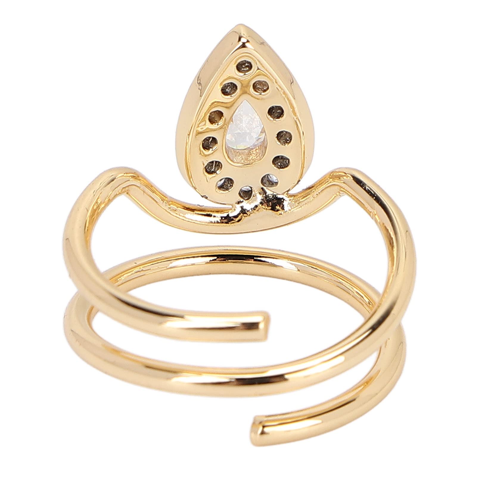 TMISHION Women's Fingernail Rings, Index Finger Nail Cover Rings, Fashionable Elegant Statement Rings, No Gemstone, 1 Count, 5 grams - Image 2
