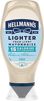 Hellmann's Lighter than Light Mayonnaise made with free-range eggs light mayo for sandwiches, wraps, and salads 430 ml