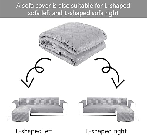Miniatura 4 de JIABOLANG Funda de sofá de doble cara en forma de L, juego de fundas para sofá seccional, fundas para sofás, sofás, fundas protectoras de muebles