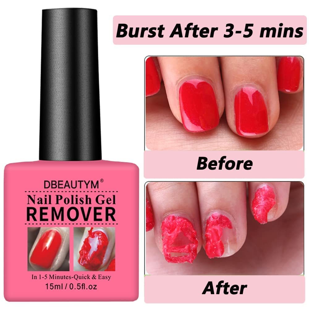 Gel Nail Polish Remover (4 Pack),Gel Polish Remover For Nails In 1-5 Mins - Quick & Easy Gel Polish Remover Gift Set- Don't Hurt Nails, Professional Non-Irritating Nail Polish Gel Remover - 0.5 Fl Oz : Beauty & Personal Care