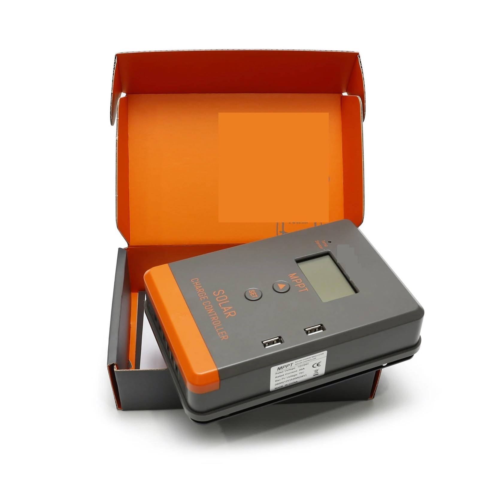 Regolatore di Carica Pannello Solare, Regolatore di Carica Solare 40A 20A 30A 12V 24V MPPT Regolatore di Carica Solare Doppia modalità for Batteria al Litio al Piombo Acido(40A)