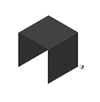 Vista 4 de FixtureDisplays® Seven Riser Combo de 2", 3", 4", 5", 6", 7", 8", cubo de 3 caras, pedestal de plexiglás negro Lucite, accesorios de exhibición