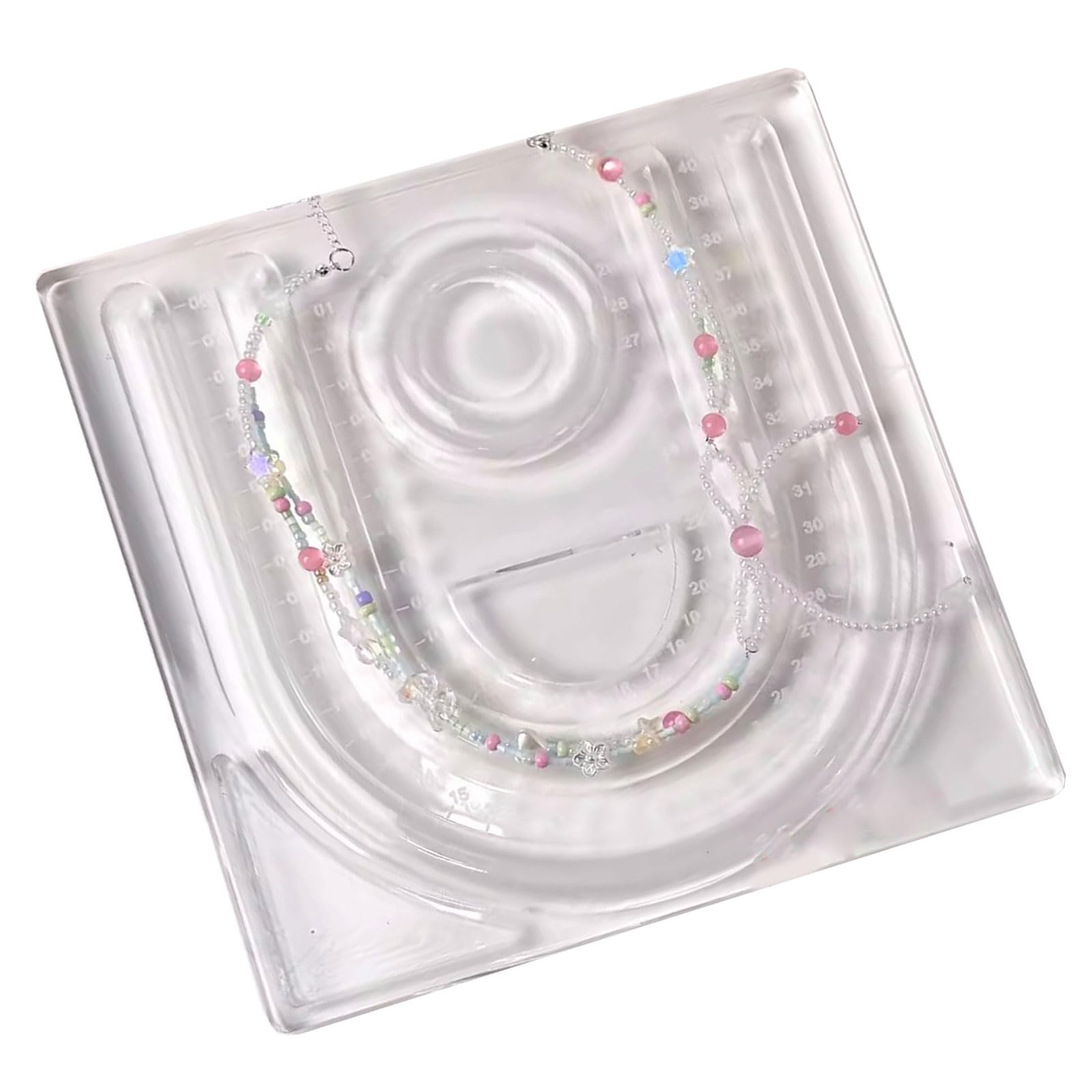 Tsophreniq Multifunctional Acrylics Jewelry Making Board with Bead Storage Compartments Beading Workstation Beadwork Platform Designs Tray