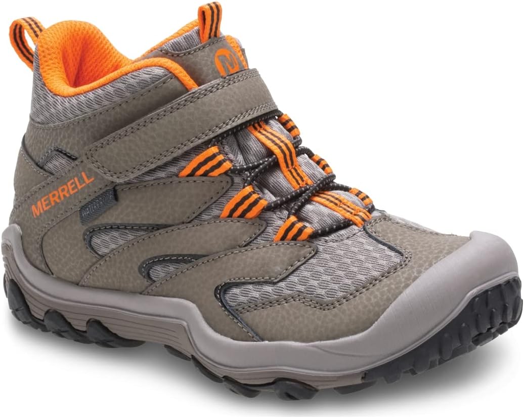  | Merrell Boy's Chameleon 7 Access Mid A/C WTRPF Shoe, gunsmoke, 1 Medium US Little Kid | Hiking Boots