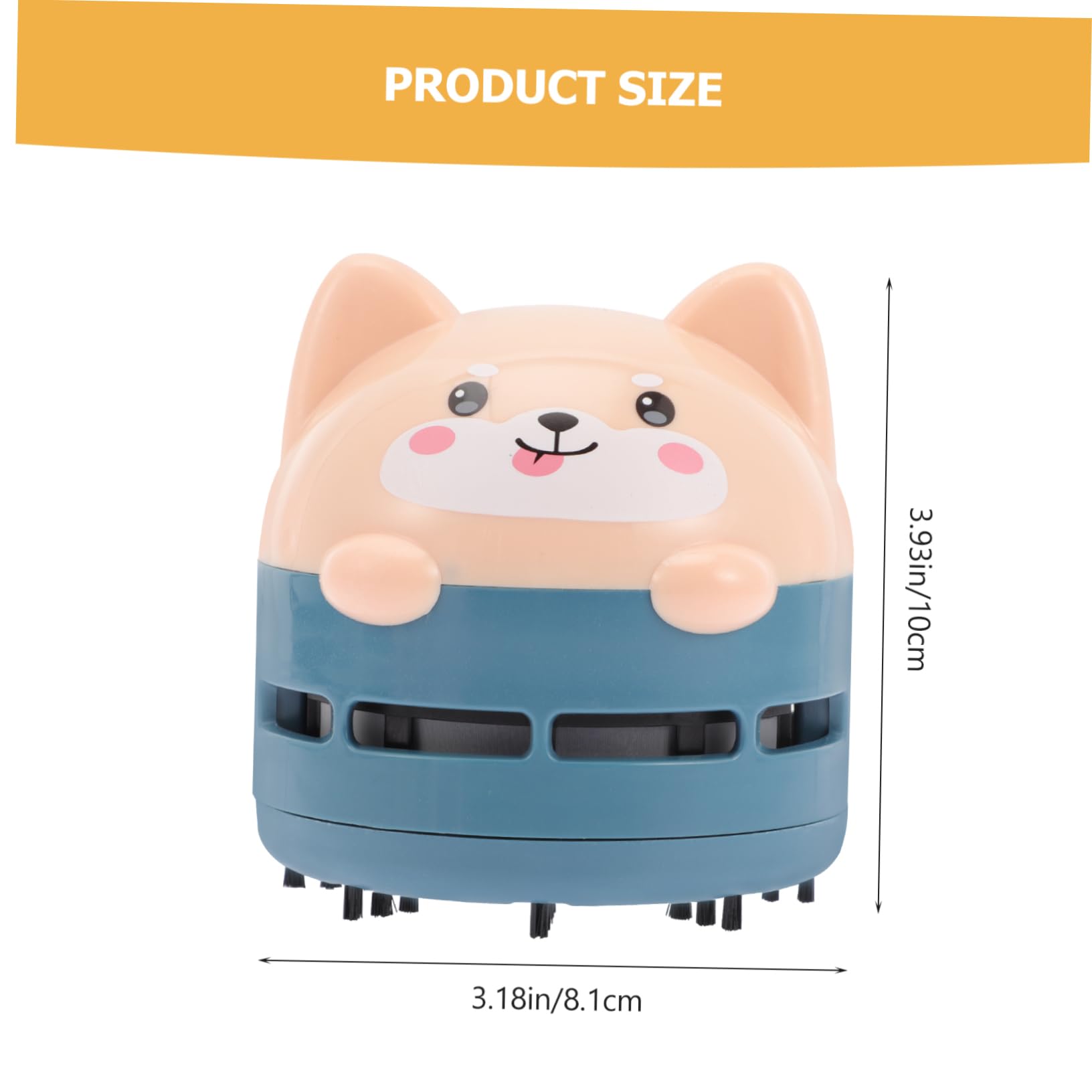 GRIRIW Cartoon Mini Desk Vacuum Cleaner Rechargeable Cute Cat Design Portable Office Dust for Keyboard Countertop Car Use Easy to Debris Dust
