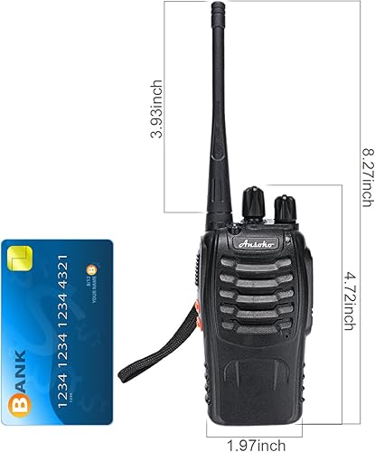 Miniatura 5 de Ansoko Walkie Talkies Radios bidireccionales recargables de largo alcance de 16 canales con auricular (paquete de 2)