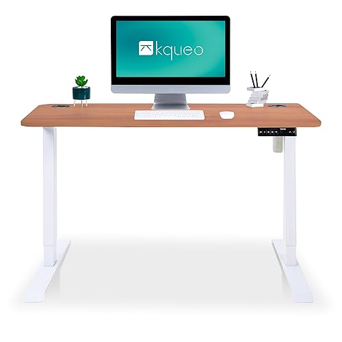 Kqueo Bureau Assis Debout - 110x60 cm, Bureau réglable en