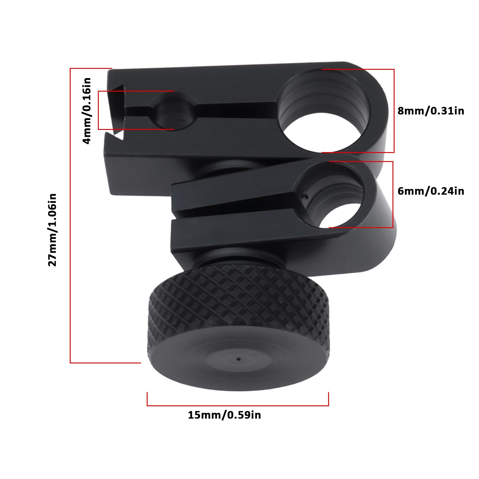 Briny River Pinces Comparateur Cadran Mandrin - Support Indicateur Test 4mm 6mm 8mm Pivotant