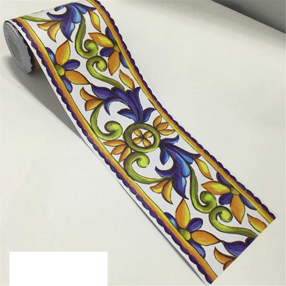 Wallpaper Border Peel and Stick Wall Border Sticker Home Ceiling Decorative Border for Bathroom Living Room Kitchen Vine Impression 10cm X 1000cm