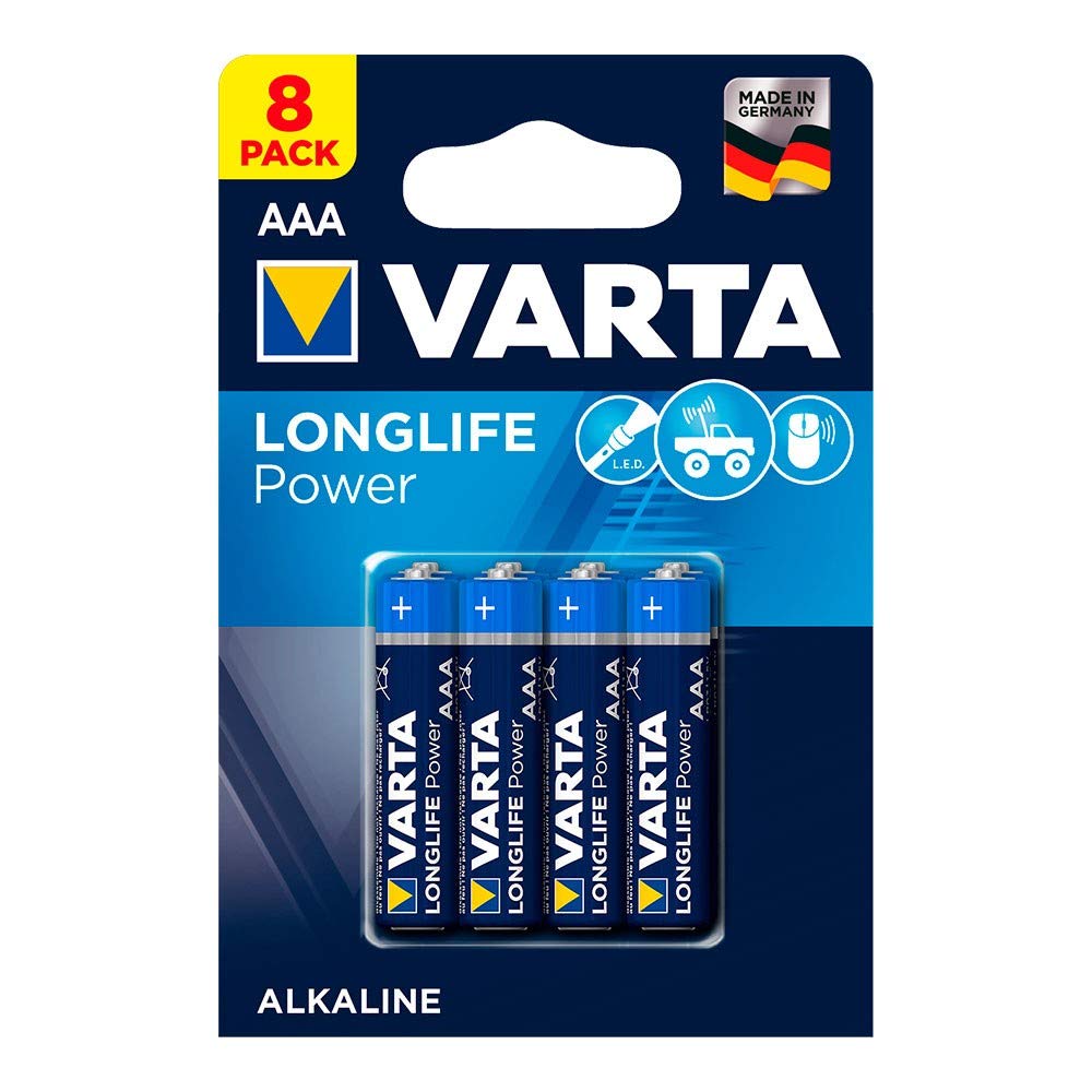 Varta Long Life Lr03 Aaa Batteries - Pack Of 8 4008496573820